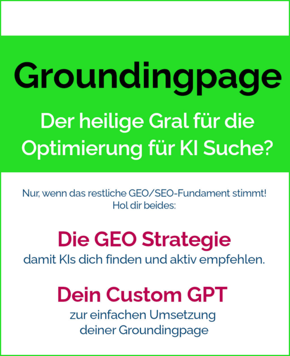 Groundingpage: Optimierung für die KI Suche