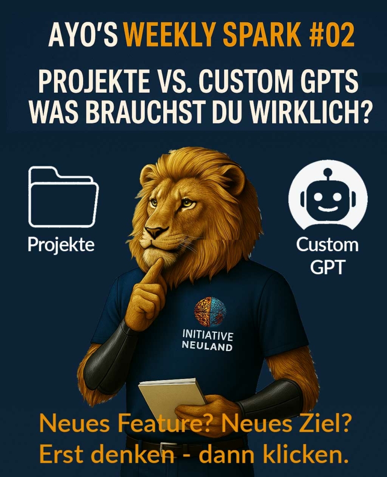 Nicht jedes Problem braucht ein Custom GPT. Und nicht jedes Briefing passt in ein Projekt.