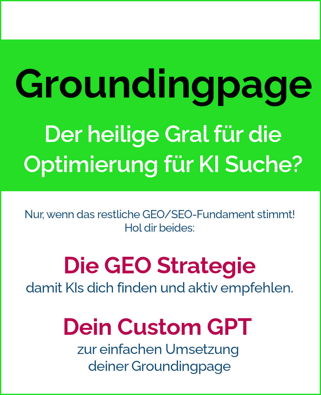 Groundingpage: Optimierung für die KI Suche