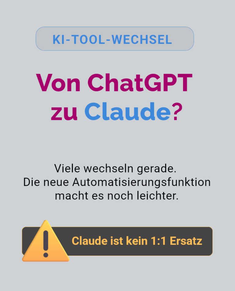 Wechsel von ChatGPT zu Claude