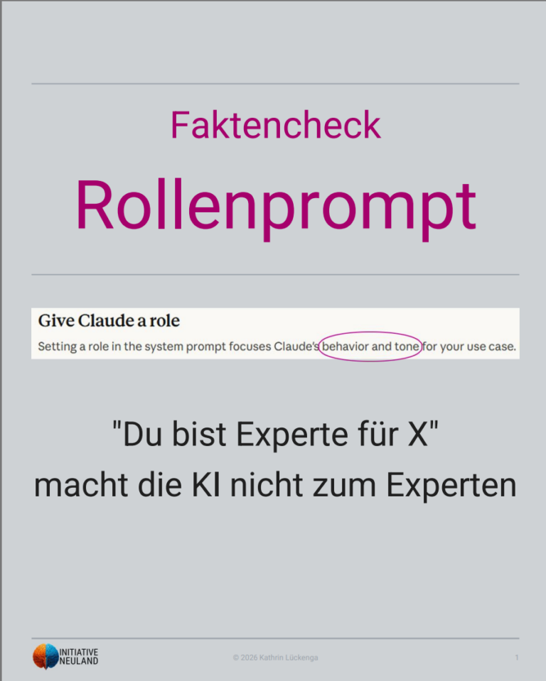 Faktencheck Rollenprompts